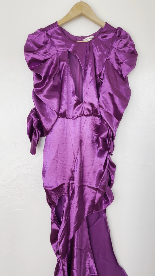 FOR LOVE & LEMONS NWT Bowie Cutout Metallic Dress Purple Size S eBay