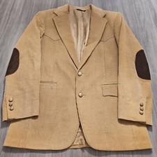 Vtg Made In USA Mens Levi’s Western Wear Corduroy Sport Coat Jacket Blazer 40R