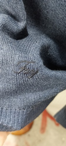 Articolo e1630 maglione uomo fay taglia 54 blu lana 100% , misure sono ascelle c - Foto 5 di 11