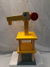 Wooden Train Set Crane