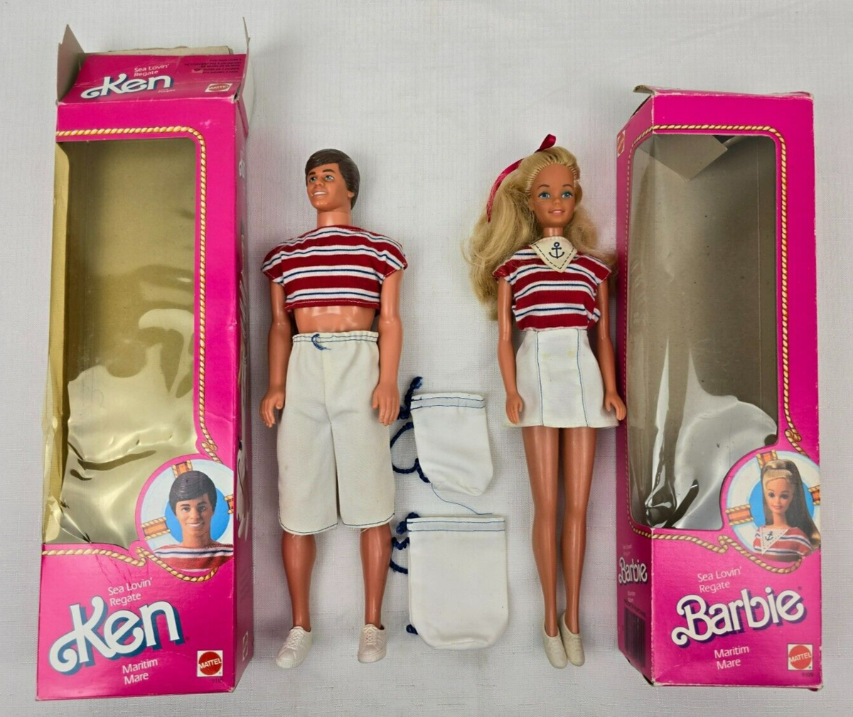 Barbie Sea Lovin Regate Barbie Ken #9110 #9109 Dolls Mattel 1984