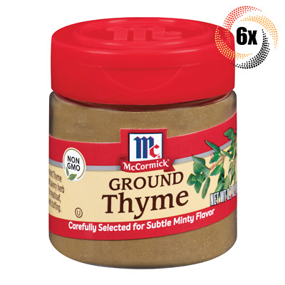 6x Shakers McCormick Ground Thyme Seasoning | .70oz | Subtle Minty Flavor