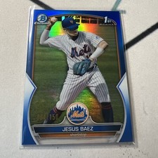 2023 Bowman - Jesus Baez - #BP-12 Blue Bowman Chrome Parallel #'d /150 METS
