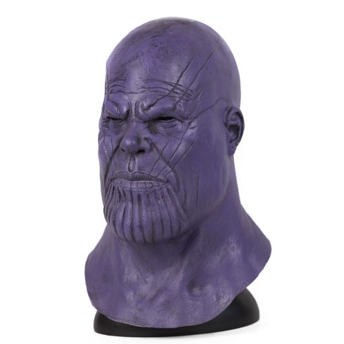 Hot Movie Hero Thanos Upgrades Cosplay Mask Props Latex Full Face Helmet Costume - Picture 2 of 5