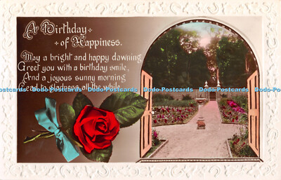 R343709 A Birthday of Happiness May a bright and happy dawning N 3458 2 RP 1929