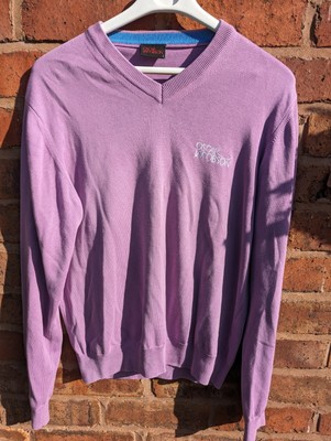 OSCAR JACOBSON Pullover Herren SMALL Rosa V-Ausschnitt Pulli