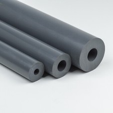 PVC Rohr &Oslash; 30x10mm grau L&auml;nge w&auml;hlbar 31/9,5mm Hohlstab PVC-U Kunststoff Plastik