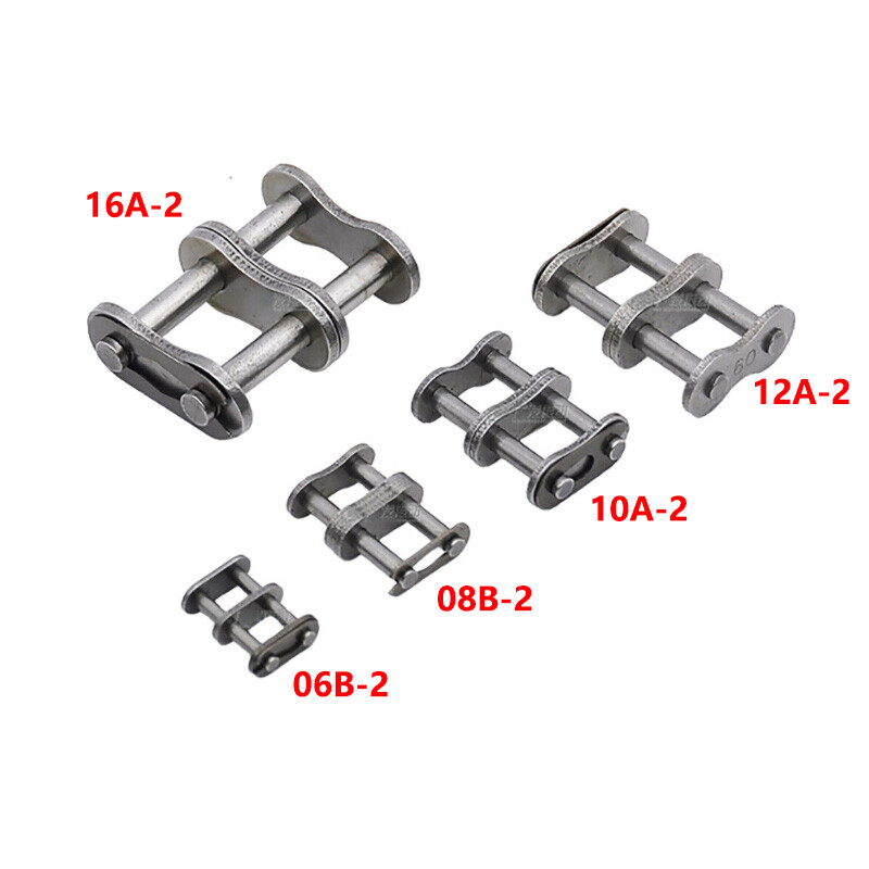 Full Chains Connecting Links Steel 06B/08B/10A/12A/40A Duplex Roller Chain  Link