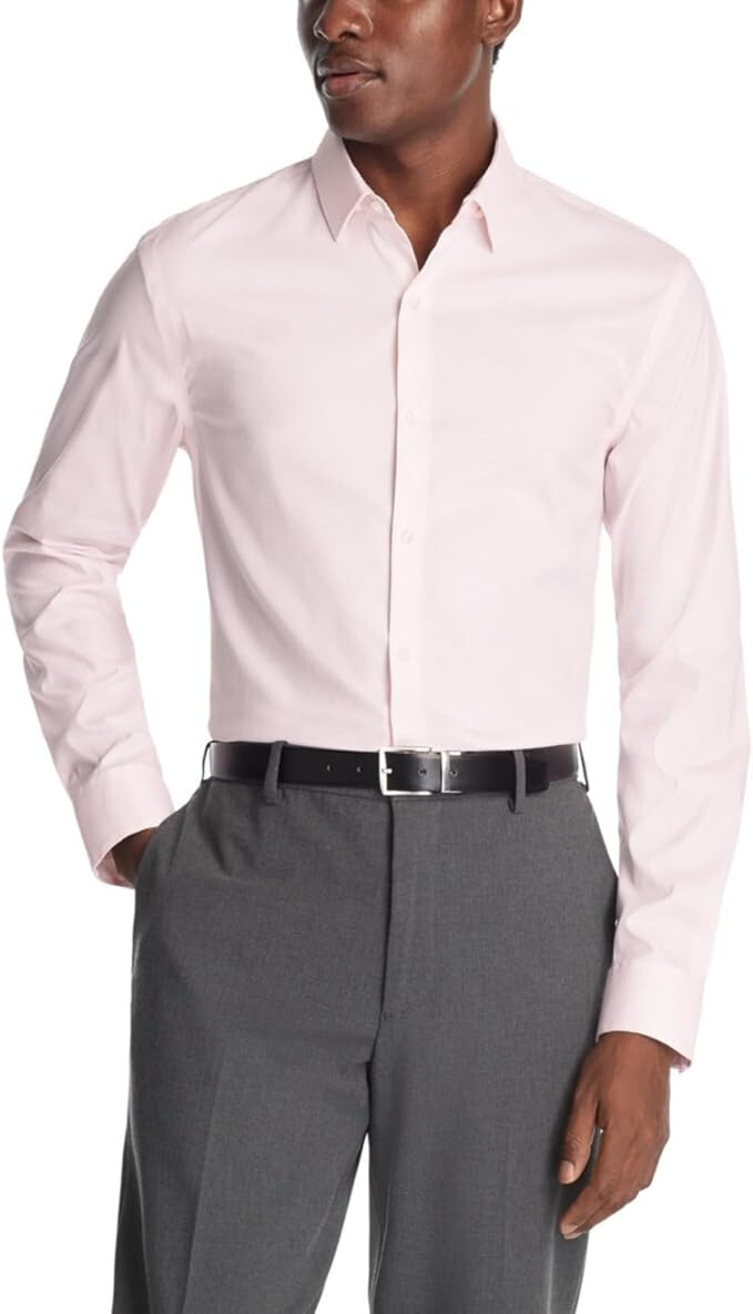 Мужская рубашка Calvin Klein Extra Slim Stretch17-175 дюйма 34-35 7390₽