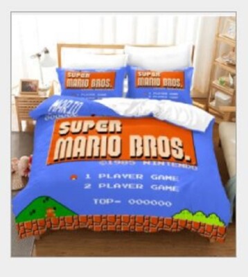 The Original Super Mario Game Single/Double/Queen/King Bed Quilt Cover Set