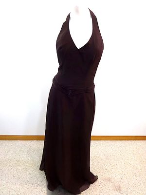 NWT EDEN MAIDS CHOCOLATE BROWN CHIFFON FORMAL GOWN SIZE 6 | eBay
