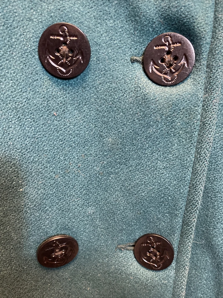 Land’s End Womens Peacoat Wool Blend Green Meduim? Made In USA - Image 4 of 4