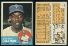 (70251) 1963 Topps 27 Choo Choo Coleman Mets-EX