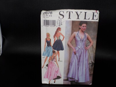   STYLE #2678 - LADIES HALTER CORSET TOP & TWO LENGTH SKIRT PATTERN 8-18 FF