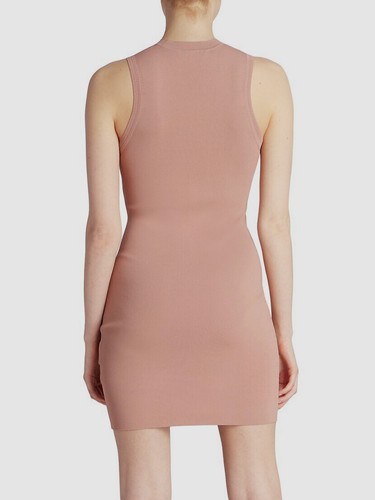 690 $ Victoria Beckham beige tailliertes ärmelloses Damen-Minikleid Größe 2 - Bild 3 von 4