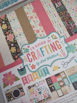Echo Park's ''I'd Rather Be Crafting'' Collection Kit + Bonus Stencil & Die-Cuts