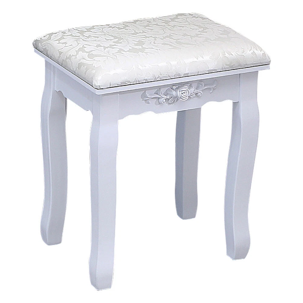 White vanity bench on sale seat