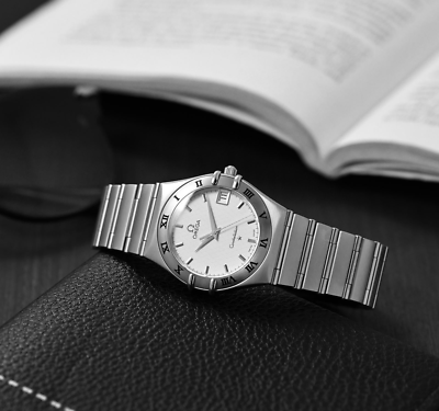 OMEGA Constellation クォーツ メンズ腕時計 Omega Constellation 95 Mens 316L SS Silver Textured Dial 1512.30