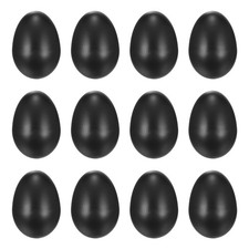 12 Pcs Egg Shakers Plastic Musical Maracas Hand Percussion Instrument, Black