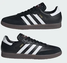 Size 8.5 Men’s adidas Samba Indoor Soccer Shoes Black White Gum Women’s Size 9.5