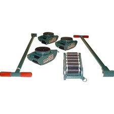 Hilman Rollers NRS-40-SLP, Swivel Locking Padded Top Nyton Set, 40 Ton Capacity