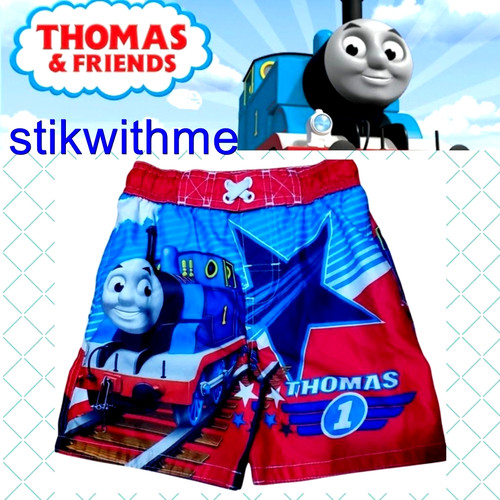 Thomas & Friends UPF50+ Bathing Suit Swim Trunks Lined Size 2 T Official Lic Pro