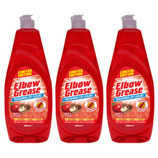 3X Elbow Grease Washing Up Liquid, Apple & Cinnamon Fresh 600ml Power Degreaser 4.44 per litre