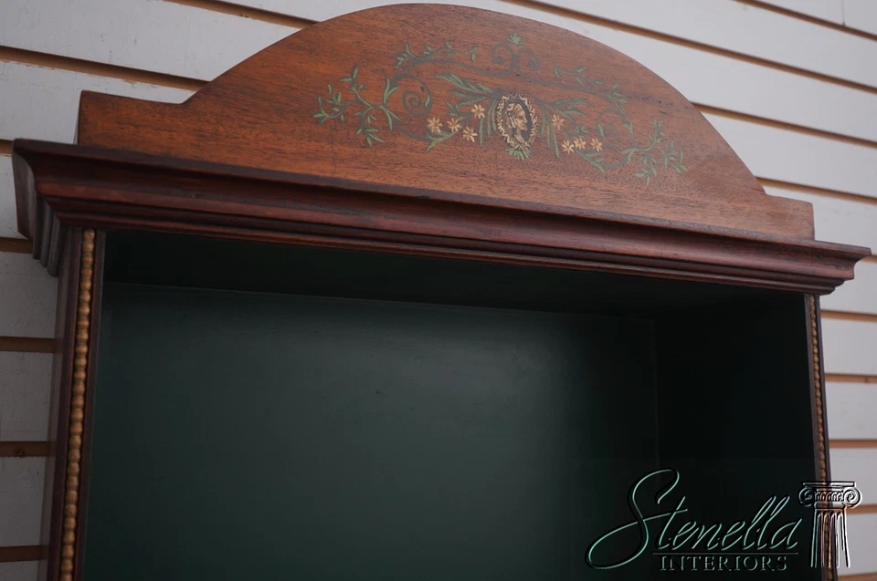 70667: Vintage Adams Paint Decorated Mahogany Hanging Shelf - Image 3 of 4