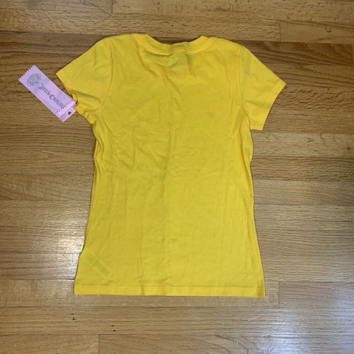 Juicy Couture Gela Pam Jewel Neck Shirt Primrose Yellow Women's Medium NWT - Picture 7 of 7