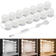 LED Vanity Lights for Mirror, Hollywood Style, 14 Dimmable Bulbs