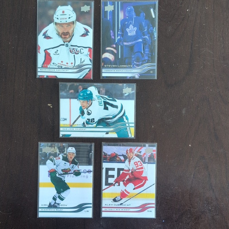 Upper Deck Series 2 2025-26 NHL 5-Card Lot Ovechkin Kaprizov DeBrincat