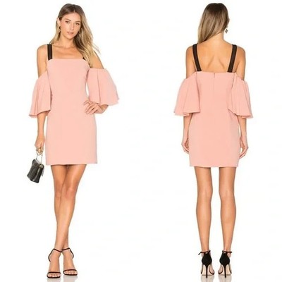 Cinq À Sept Women's 2 Dress Monroe Off Cold Shoulder Bloom Pink Black Mini