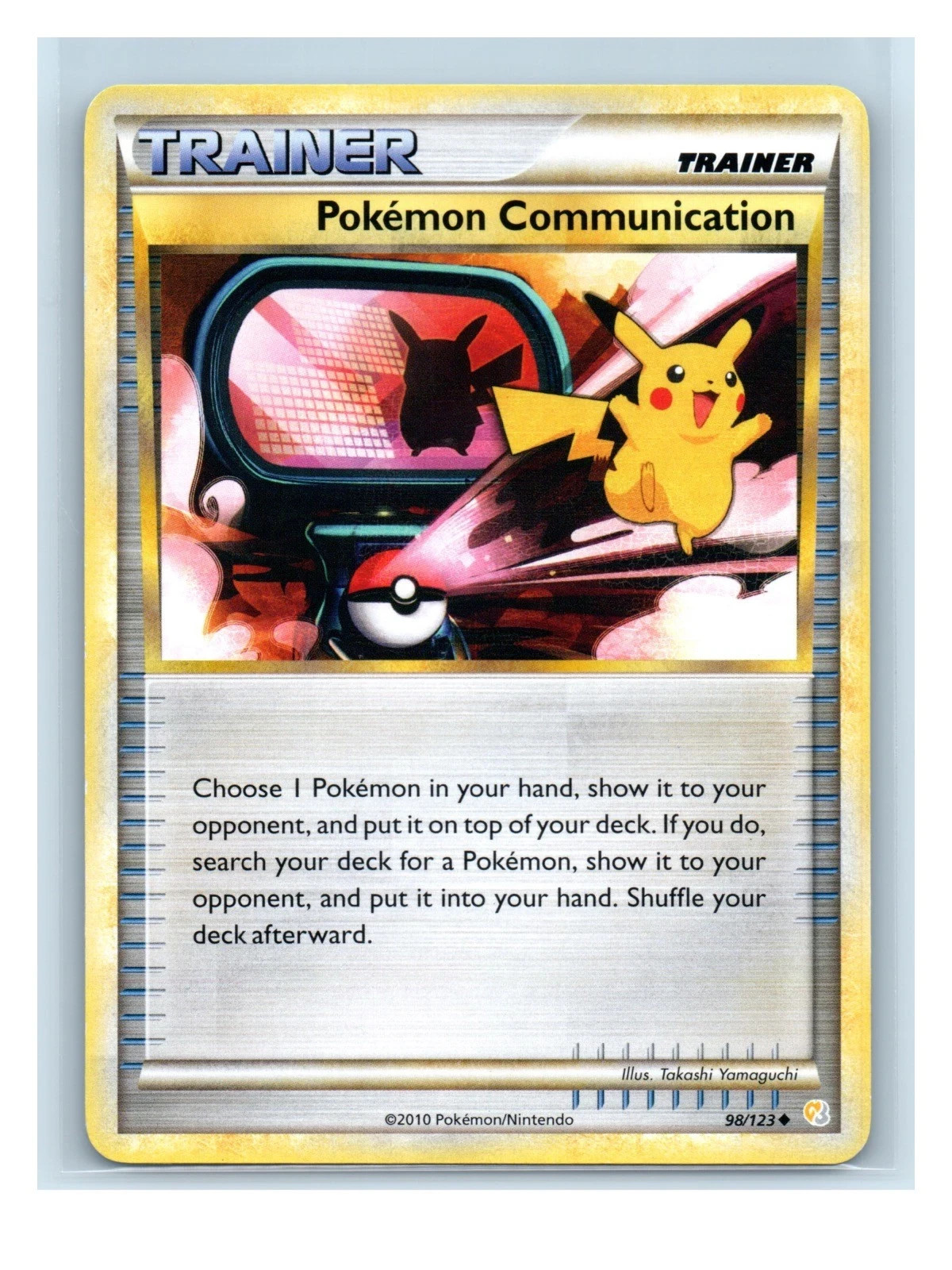 Pokemon Communication Normal 98/123 Uncommon HeartGold SoulSilver LP
