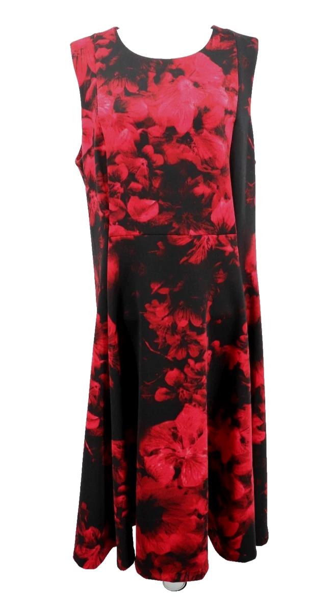 calvin klein red and black dress Sabrina Polka-Dot Mini Dress main image 0