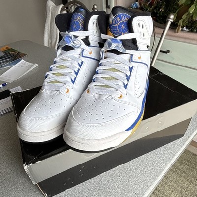 Jordan Air Jordan Sixty Plus Laney White Blue Yellow Mid Top Leather 364806-171