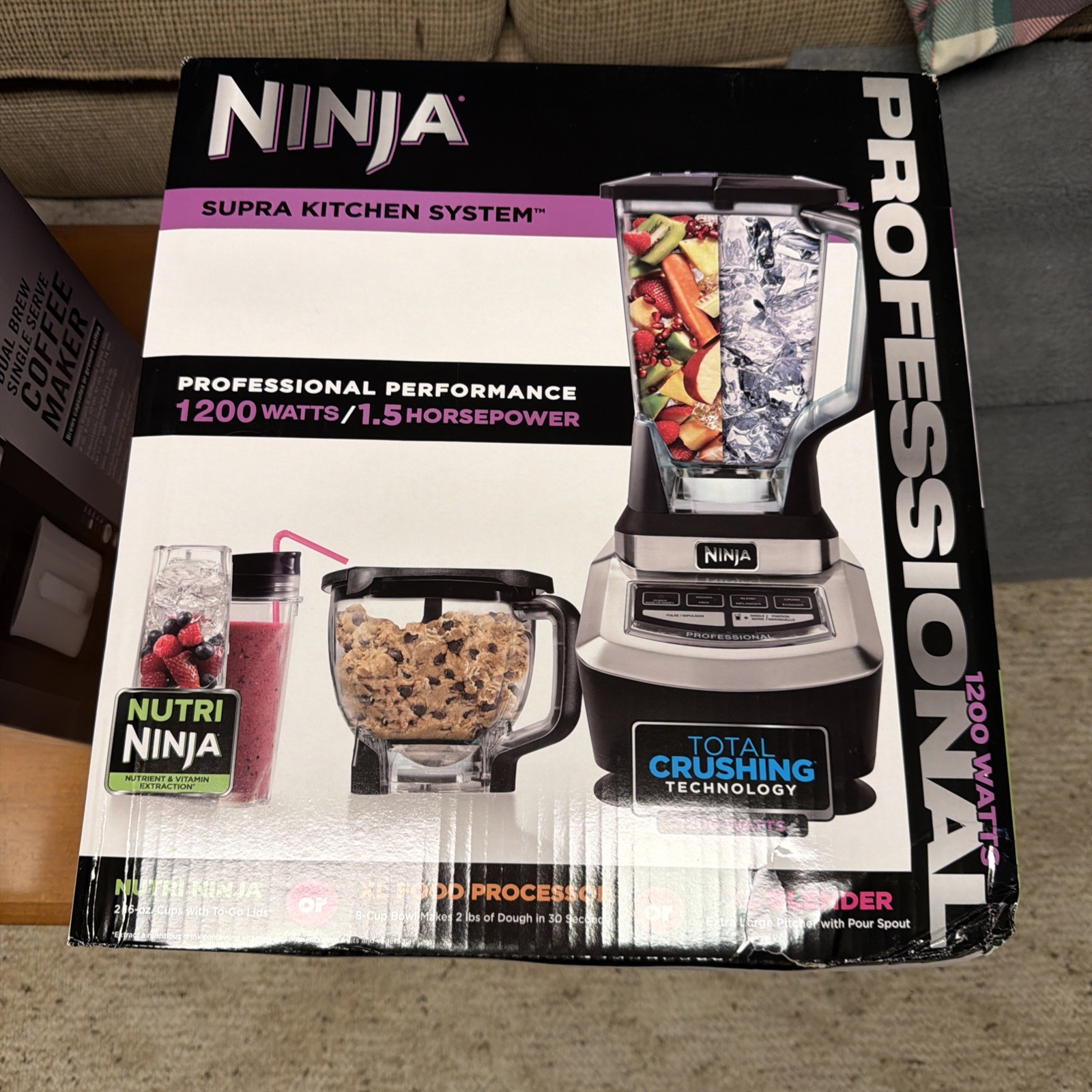 Ninja Supra Kitchen Blender System with Food Processor and Single Serve Cups