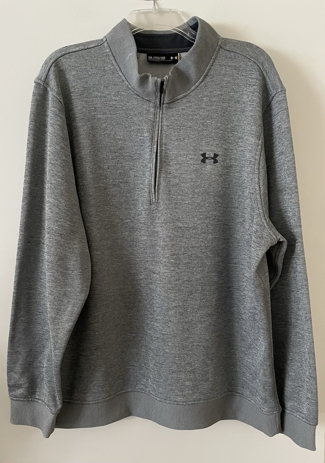 Under Armour Men's 2XL Gray Storm 1/4 Zip Long Sleeve Pullover Shirt Golf Casual