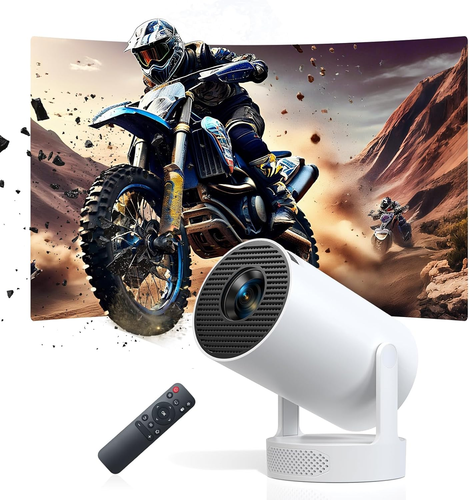Mini Proiettore 4K Con WiFi E Bluetooth – Supporto 270°, 1080p Nativo, Android 13, Altoparlante 5W, Portatile