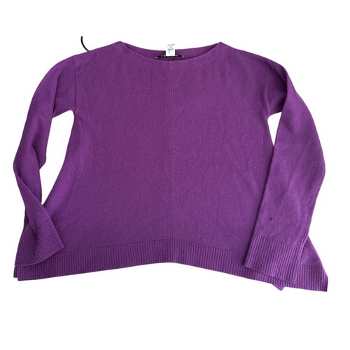 Diane von Furstenberg, DVF Diane von Furstenberg Wool Cashmere Sweater Purple Size L Vintage AS-IS
