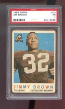 1959 Topps #10 Jimmy Brown Jim Brown PSA 1 Graded Football Card Cleveland Browns