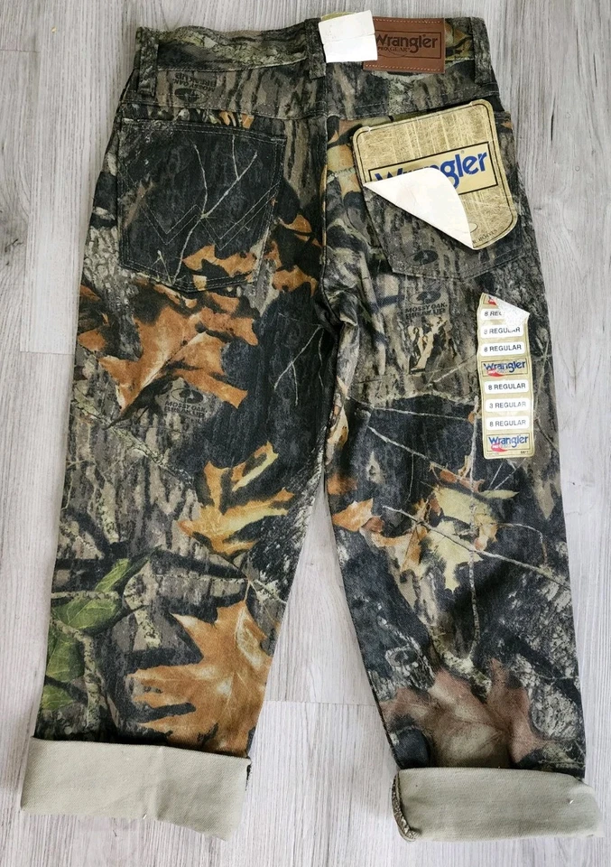 Vtg Boys 8 Reg Wrangler Pro Gear Jeans Realtree Camo Hunting Pants 24x 22" - Image 4 of 4