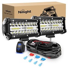 6.5Inch 2PCS 120W Spot  Flood Combo Bar Driving 2Pcs Led Pods Wiring