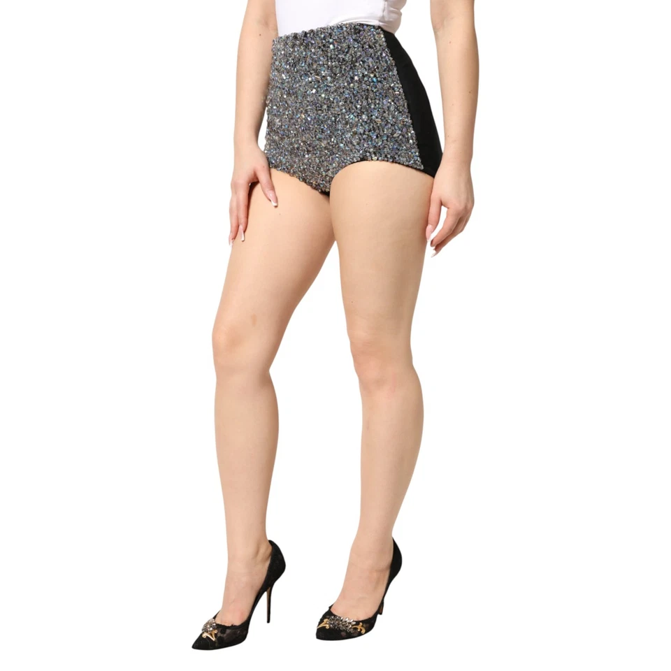 Pantalones Cortos DOLCE & GABBANA Multicolor Embellecidos Cintura Alta Caliente IT40/US6/S Foto 2 de 4