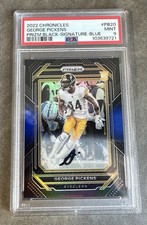 2022 Chronicles George Pickens Prizm Black Signature Blue /15 PSA 9 #PB20 RCAuto