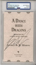 GEORGE RR MARTIN SIGNED GAME OF THRONES A DANCE WITH DRAGONS AUTO PSA DNA COA