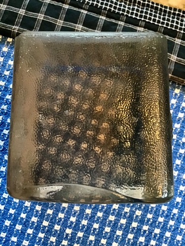 Blenko Joel Meyers Bookend Glass Ice Block Cube Stamped Pinwheel Heavy Single - Picture 6 of 12