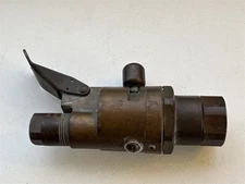 unusual vintage brass fireman's hose nozzle, 5 3/4 pound