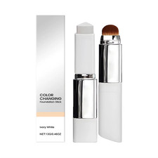 Color Changing Foundation Stick with Brush, Moisturizing Brightening Concealer