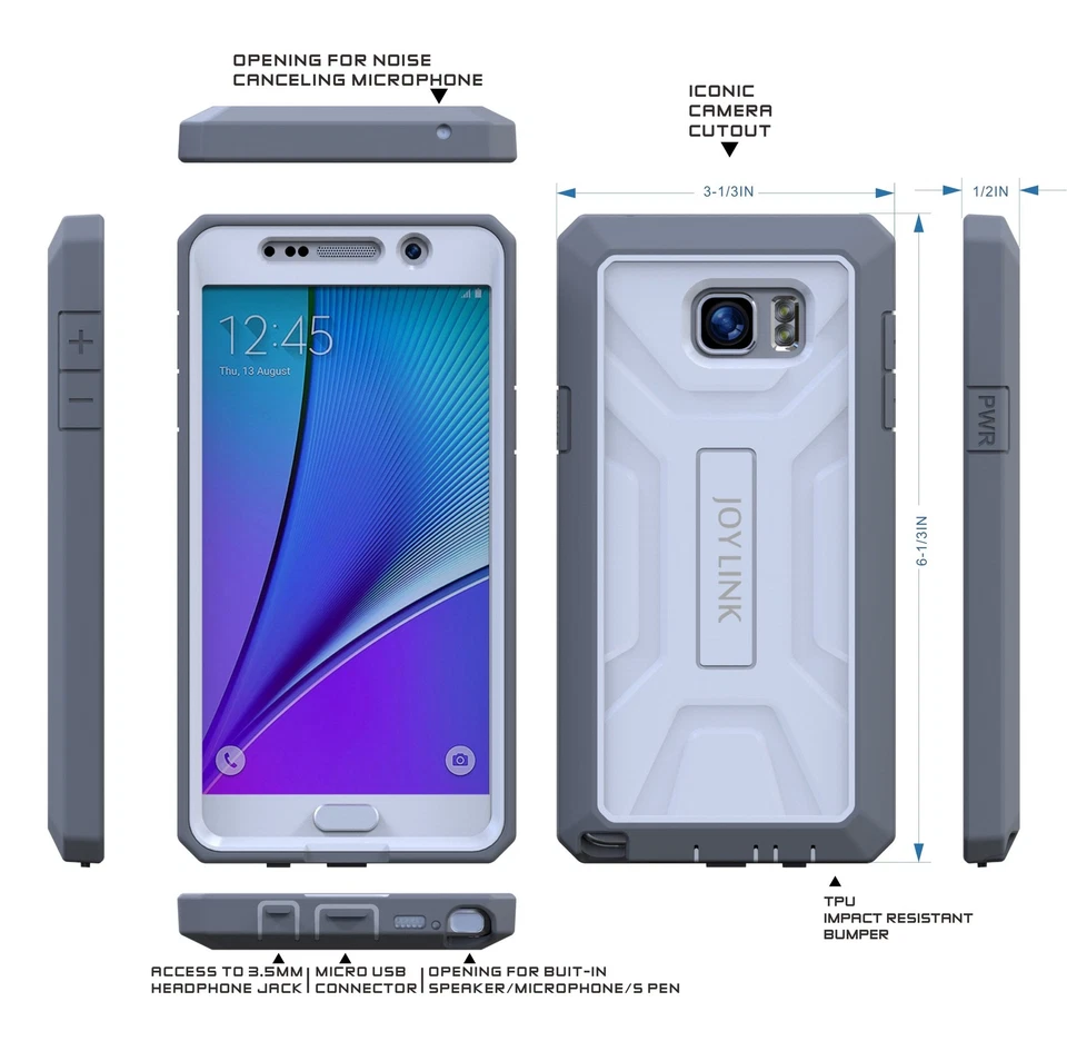 Funda Samsung Galaxy Note 5 con Protector de Pantalla Incorporado, Blanca Foto 2 de 4