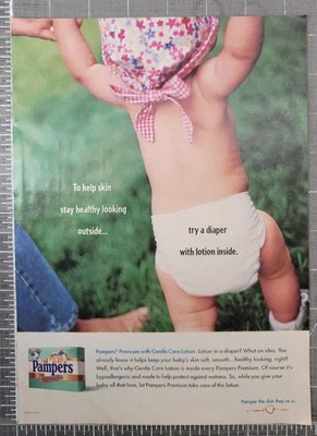 1999 Print Ad / Poster Pampers Premium with Gentle Care Lotion